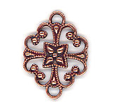 Antique Copper Small Ornate Link