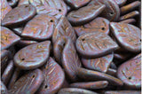 Pressed Glass Apple Leaves