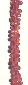 Pink Opal Rainbow Iris, Coral Chip Shape Beads 4 x 5mm