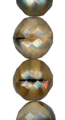 Tan/Jet 18mm Faceted