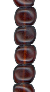 Small Transparent Brown Matte Pillow Bead