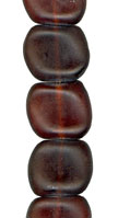 Transparent Brown Matte Pillow Bead