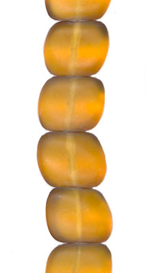 Small Transparent Topaz Matte Pillow Bead