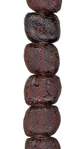 Small Transparent Brown Lava Rock Pillow Bead