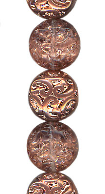 Crystal Copper Ornamental Button Bead