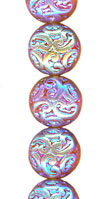 Transparent Topaz 2AB Ornamental Button Bead