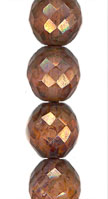 Transparent Topaz Faceted 14mm w/Bronze Luster