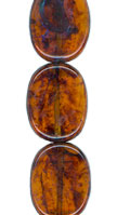 Transparent Topaz Travertine Flat Oval