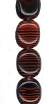 Jet/Red Tiger Stripe Oval