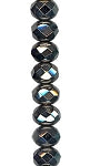 Jet Hematite Faceted Rondell