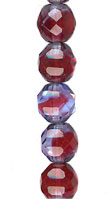 Cranberry/Lt. Sapphire 10mm Faceted