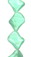 Mint/White/Crystal Twisted Rectangle