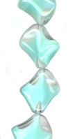 Turquoise/Crystal Twisted Rectangle