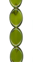 Transparent Olive/White Oval