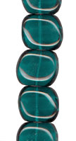 Transparent Teal Pillow Bead