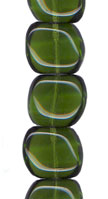 Transparent Olive Pillow Bead