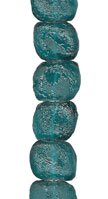 Small Transparent Teal Lava Rock Pillow Bead