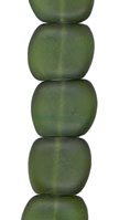 Transparent Olive Matte Pillow Bead