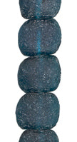 Transparent Teal Lava Rock Pillow Bead