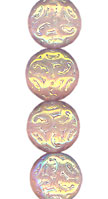 Transparent Pink 2AB Ornamental Button Bead