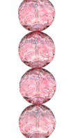 Crystal Pink Ornamental Button Bead