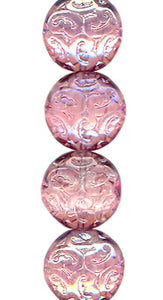 Crystal Pink AB Ornamental Button Bead