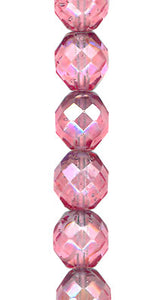 Pink AB Luster 10mm Faceted