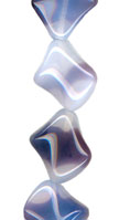 Purple/White Opal Twisted Rectangle