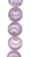 Purple/White Rippled Button Bead