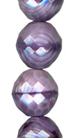 Purple/Crystal 18mm Faceted