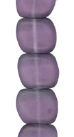 Transparent Purple Matte Pillow Bead