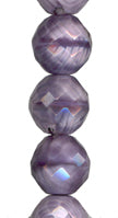 Purple/Crystal 14mm Faceted