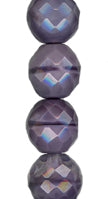 Purple/Crystal 14mm Faceted