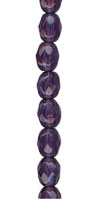 Purple Faceted Oval