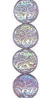 Lt. Amethyst AB Ornamental Button Bead