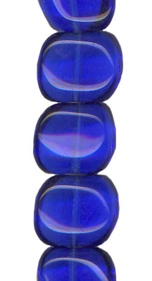 Transparent Dark Sapphire Pillow Bead