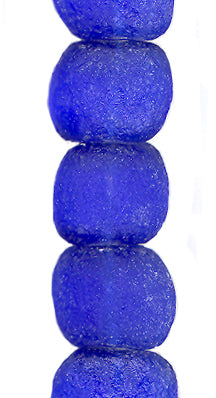 Transparent Dark Sapphire Lava Rock Pillow Bead