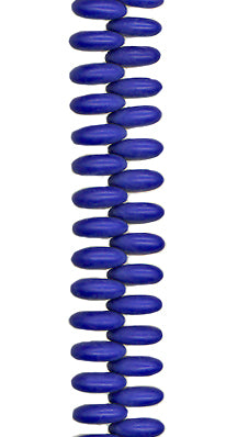 Opaque Cobalt Matte Lentil (8 inch strand)