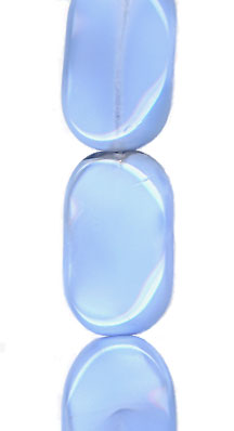 Lt. Sapphire/Crystal Rounded Twisted Rectangle