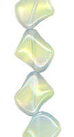 Yellow/White Opal Twisted Rectangle - 17mm