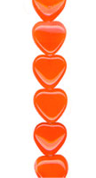 Transparent Orange/White Heart