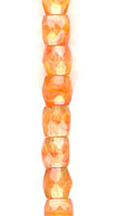 Orange/Yellow/Crystal Faceted Barrel