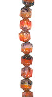 Transparent Orange/Purple/Crystal Cathedral Cut w/Crown