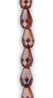 Brown Faceted Drop