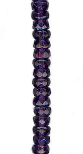 Transparent Purple Faceted Rondell