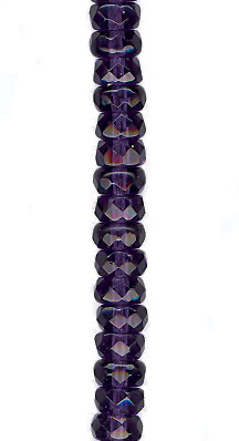 Transparent Purple Faceted Rondell