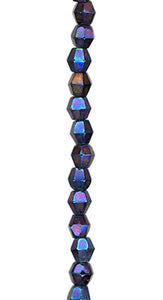 Purple Iris Faceted Bicone