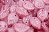 Pressed Glass Apple Leaves