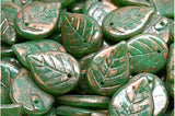 Pressed Glass Apple Leaves