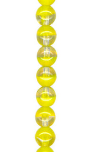 6mm Yellow/Crystal Druk